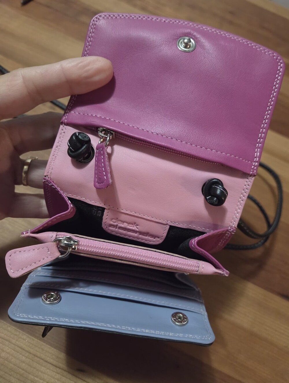 Mint Condition Derek Alexander Half Flip Crossbody Organizer.